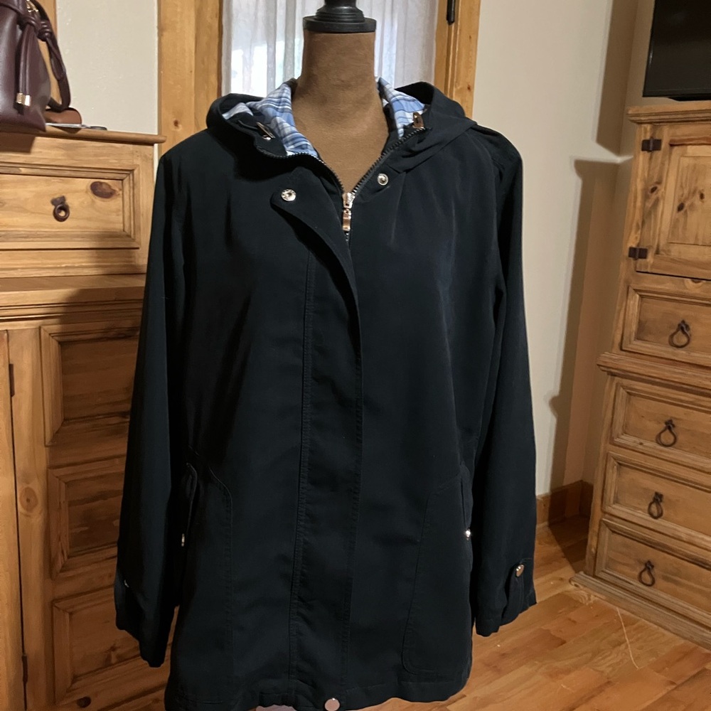 Outbrook Black Hooded Utility Jacket